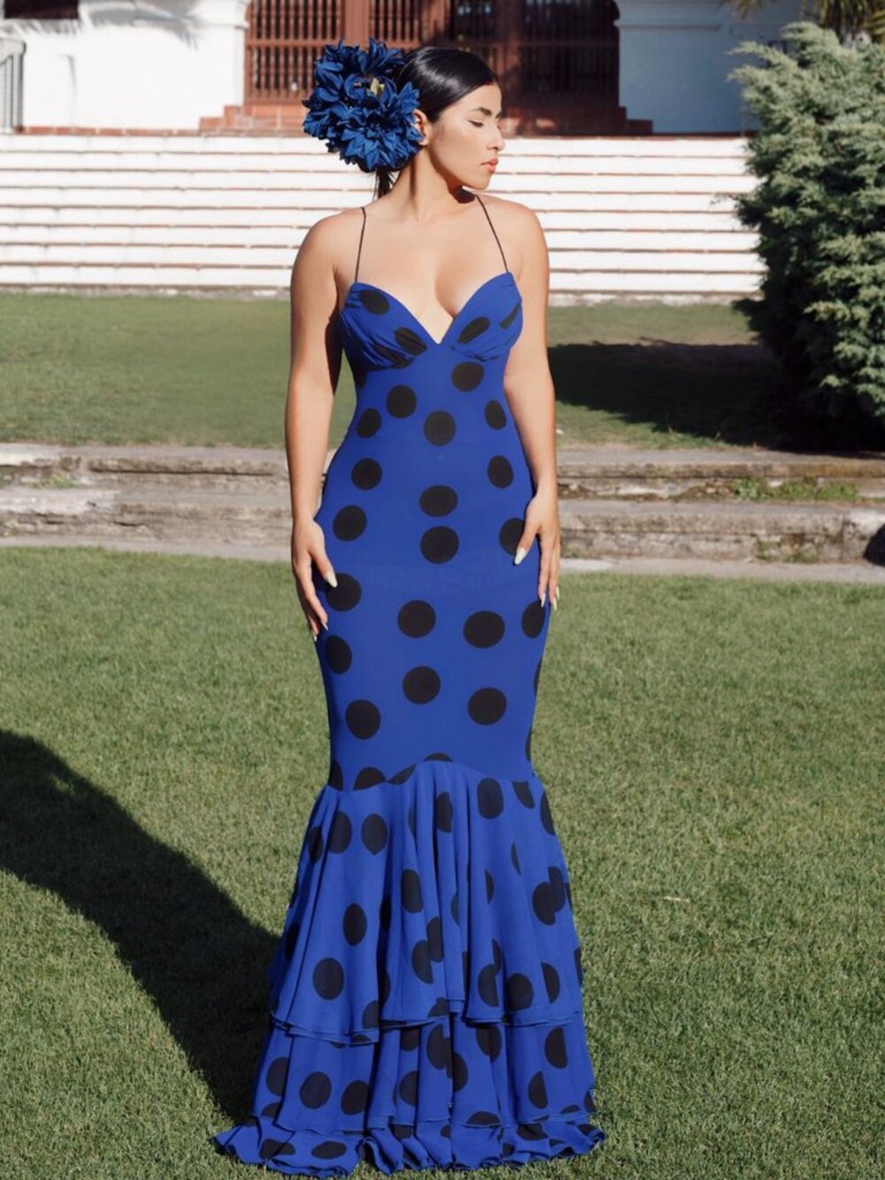 NEW Zara Polka Dot Maxi Dress Size XS - Picture 9 of 16